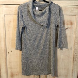 🌺🌼No Boundaries Zip Cowl Neck Tunic/Mini Dress